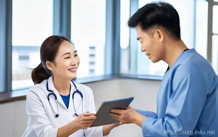 위암 치료 중 재활 - **Image Prompt 1: Integrated Gastric Cancer Rehabilitation**
A bright, modern rehabilitation cen...