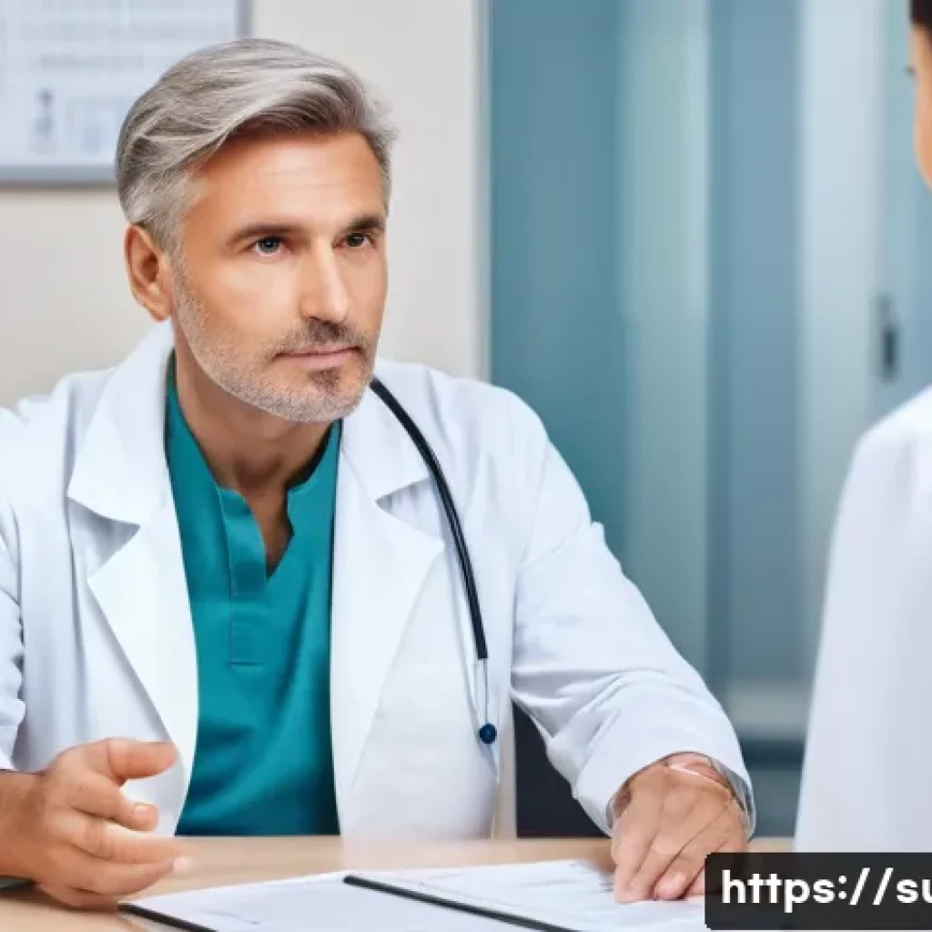 치질 수술 방법 비교 - A medical professional (male or female, wearing a clean white coat) is seated across from a patient ...