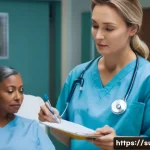 외과 수술 준비 팁 - A calm hospital pre-surgery scene showing a middle-aged patient wearing a clean, light blue hospital...